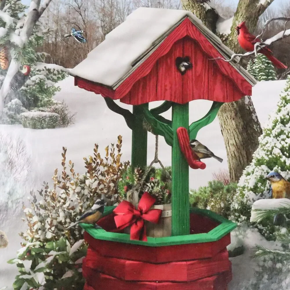 Springbok Puzzle 500 Irregular pieces Snowy Bird Feeder 18